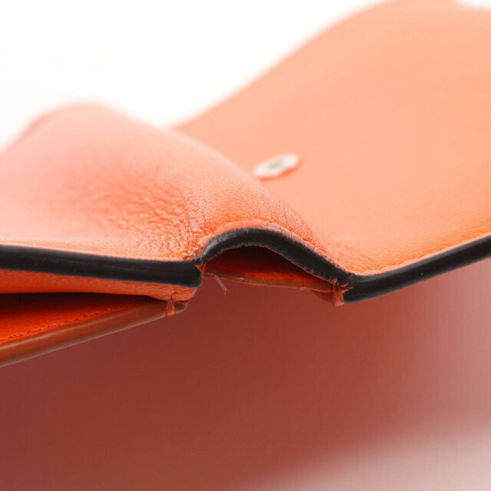 Celine Frame Tri Orange fold Wallet Leather Pink - Picture 6 of 10